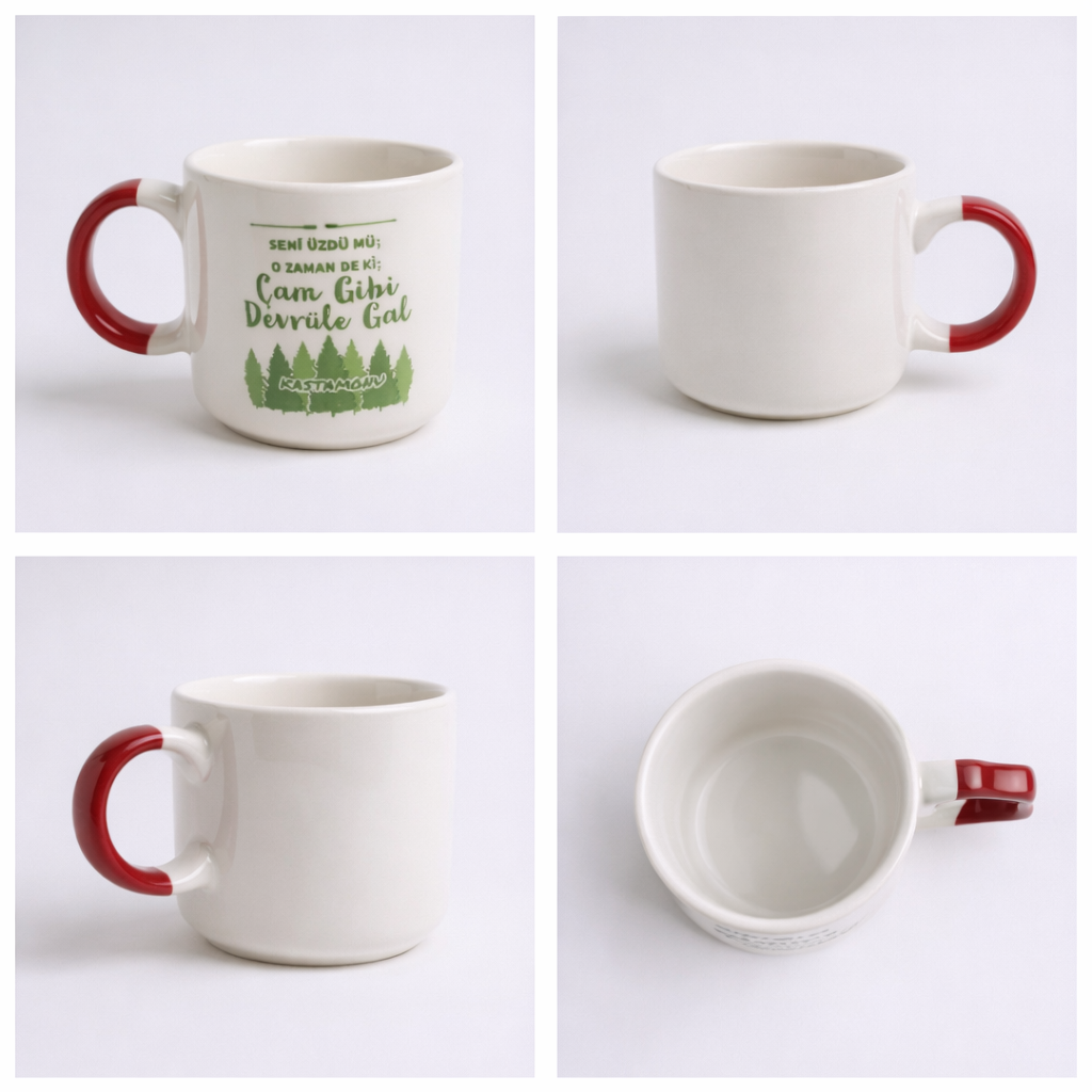 Seni Üzdü Mü Cam Gibi Devrüle Gal Seramik Kupa 195 cc  - 3