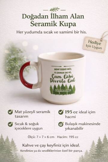 Seni Üzdü Mü Cam Gibi Devrüle Gal Seramik Kupa 195 cc  - 4