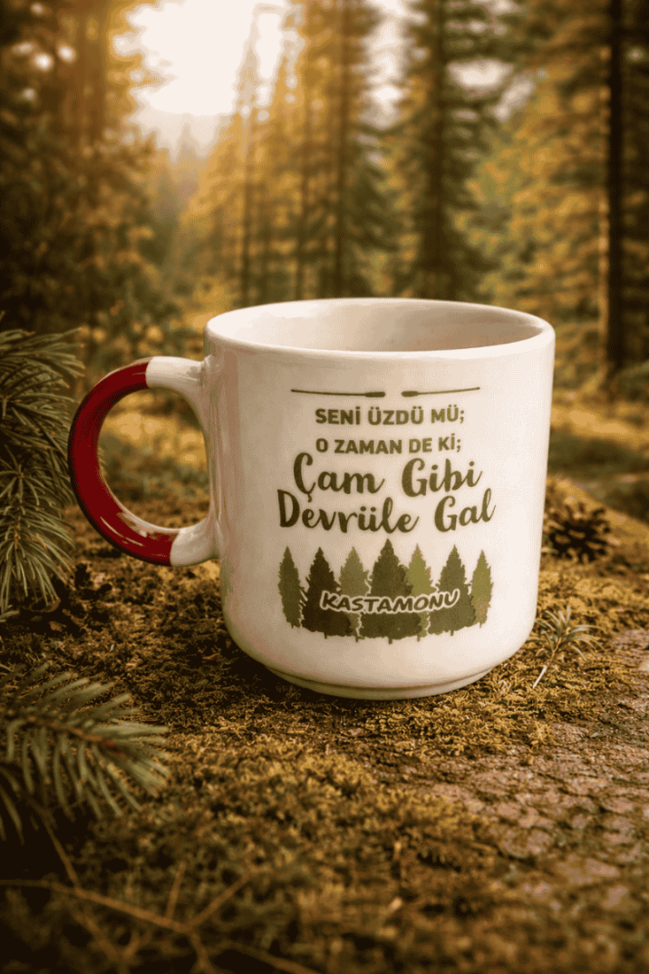 Seni Üzdü Mü Cam Gibi Devrüle Gal Seramik Kupa 195 cc  - 1