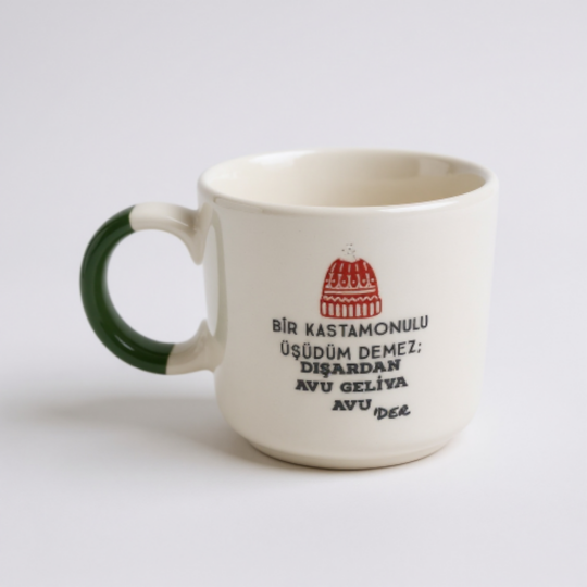 Bir Kastamonulu Hasta Mısın Demez Seramik Kupa 195 cc  - 2