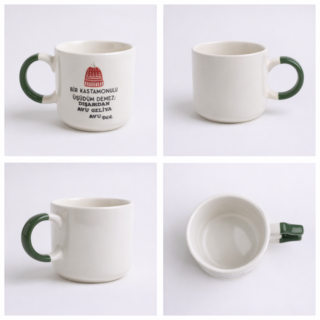 Bir Kastamonulu Hasta Mısın Demez Seramik Kupa 195 cc  - 3