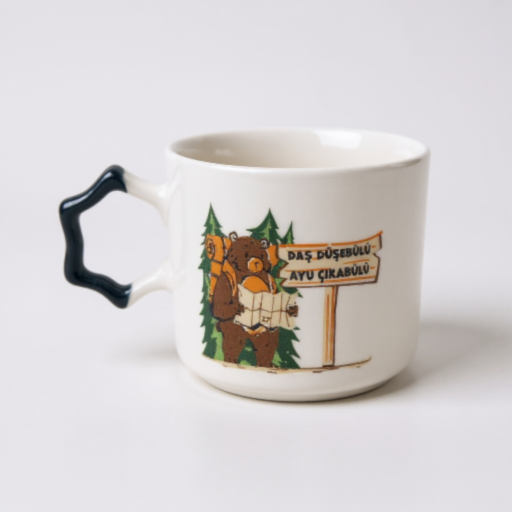 Daş Düşebülü Ayu Çıkabülü Seramik Kupa 195 cc  - 2