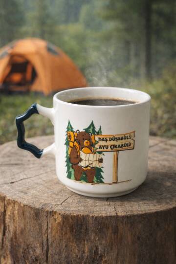 Daş Düşebülü Ayu Çıkabülü Seramik Kupa 195 cc 