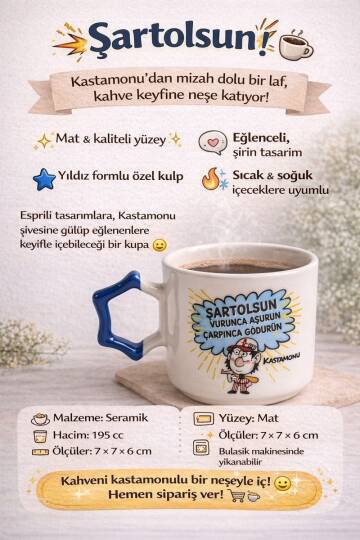 Şartolsun Vurunca Aşurun Seramik Kupa 195 cc  - 4