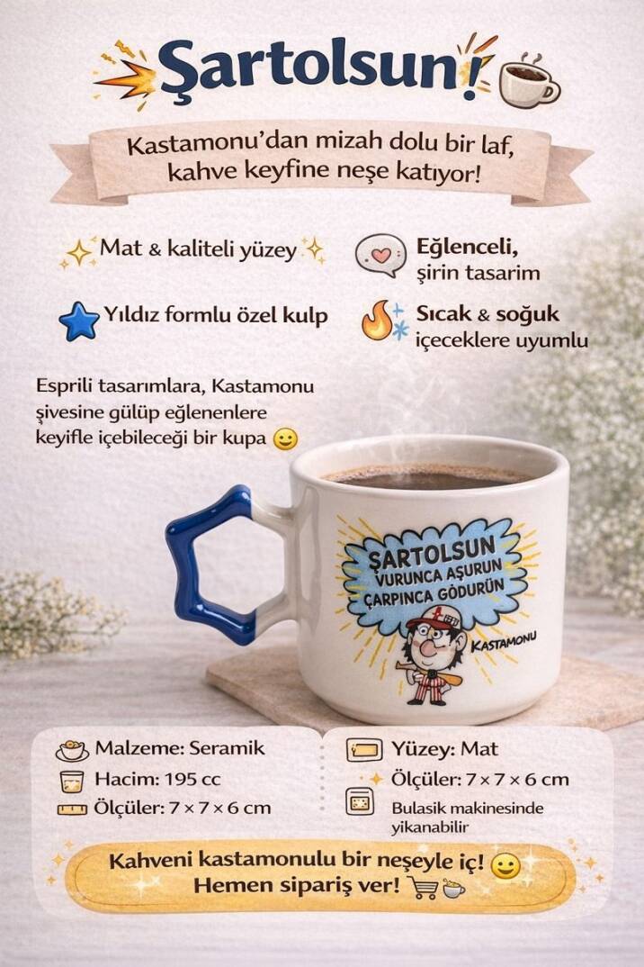 Şartolsun Vurunca Aşurun Seramik Kupa 195 cc  - 4