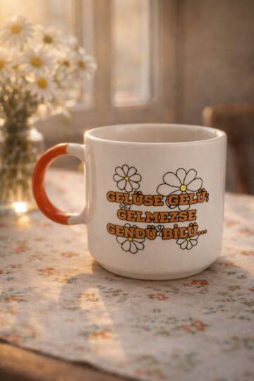 Gelüse Gelü Gelmezse Gendü Bilü Seramik Kupa 195 cc 