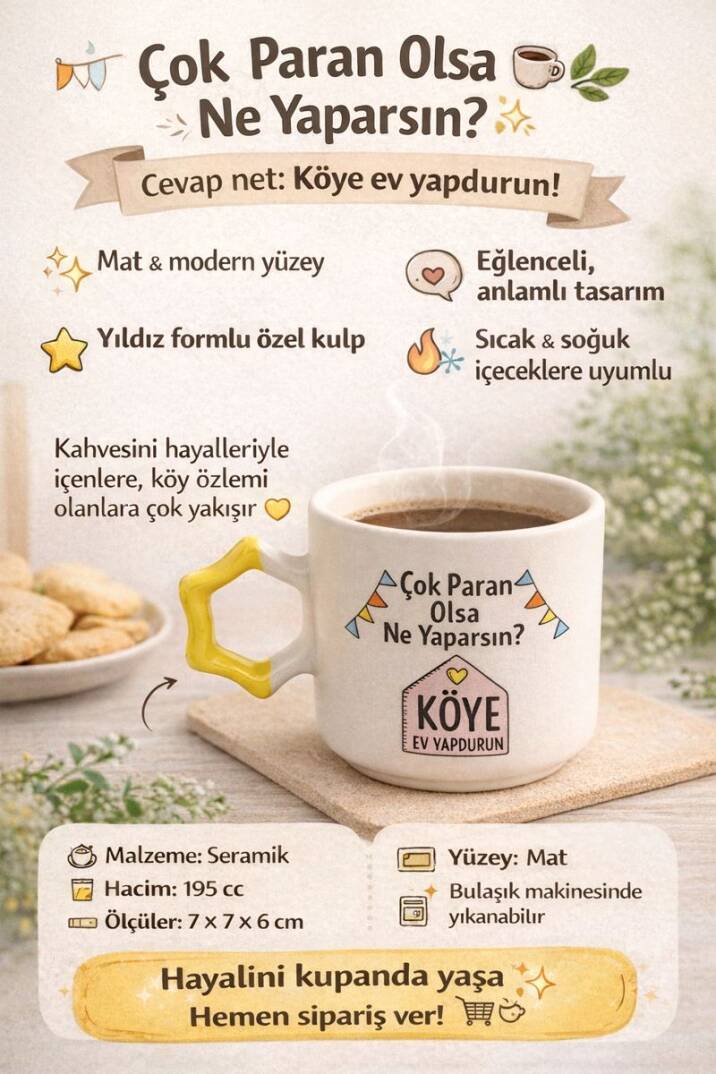 Çok Paran Olsa Ne Yaparsın Seramik Kupa 195 cc  - 5